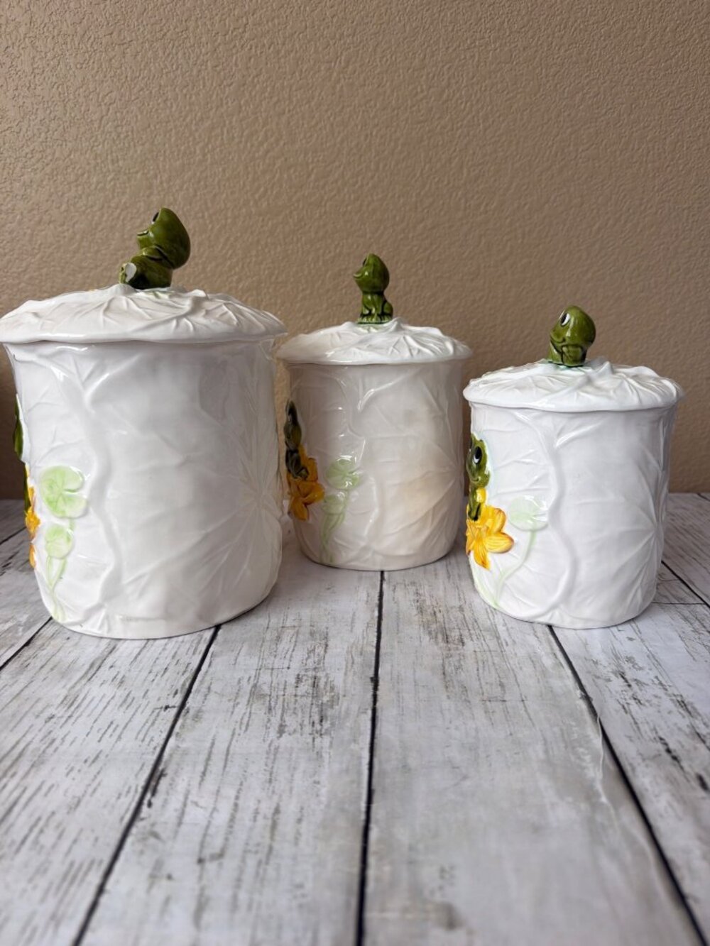 Sears Neil the Frog 3-Piece Canister Set Vintage 1979 w/Lids - Minor Flaws - Picture 3 of 16